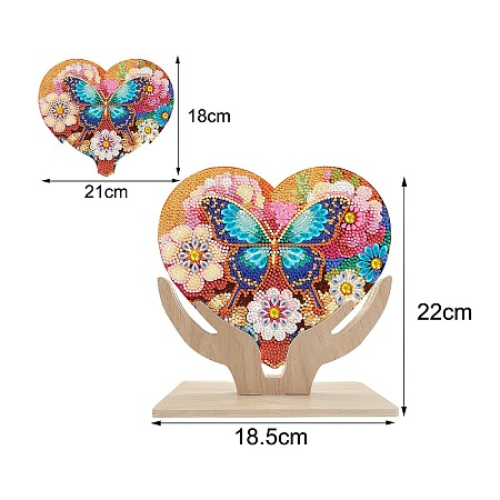 Heart & Butterfly DIY Display Decor Diamond Painting Kits PW-WG06612-01-1