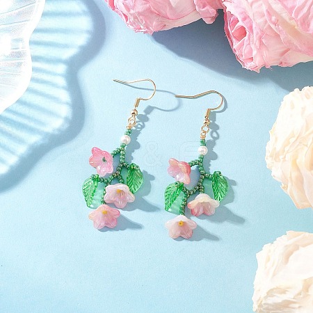 304 Stainless Steel Dangle Earrings EJEW-MZ00587-01-1