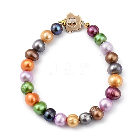 Natural Cultured Freshwater Pearl Beaded Bracelets BJEW-JB05434-03-1