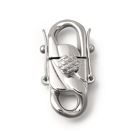 304 Stainless Steel Twister Clasps STAS-D382-05C-P-1