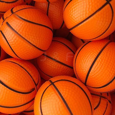 PU Leather Mini Imitation Basketball for Doll Decorations AJEW-H145-63-1