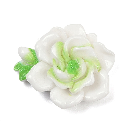 Opaque Resin Flowers Cabochons RESI-R463-02F-1