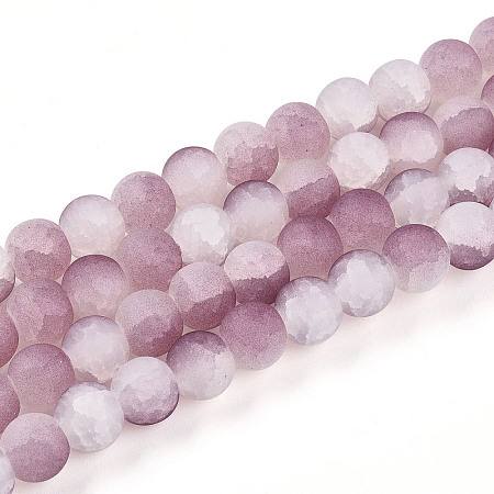 Crackle Glass Beads Strands GLAA-N009-10mm-05-1