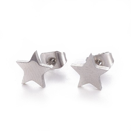 Tarnish Resistant 304 Stainless Steel Stud Earrings EJEW-F227-12P-1