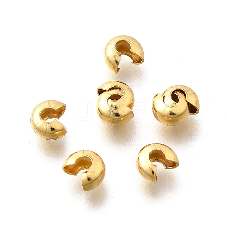 304 Stainless Steel Crimp Beads Covers STAS-P239-34G-04-1