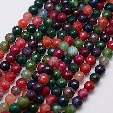 Natural Agate Beads Strand G-G580-8mm-03-1