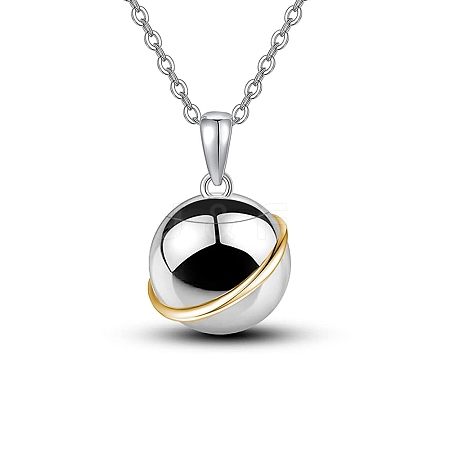 Non-Tarnish Planet Stainless Steel Pendant Necklace PW-WG85643-01-1