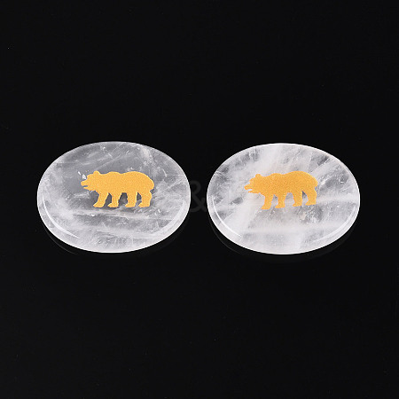 Natural Quartz Crystal Cabochons G-T143-28O-1