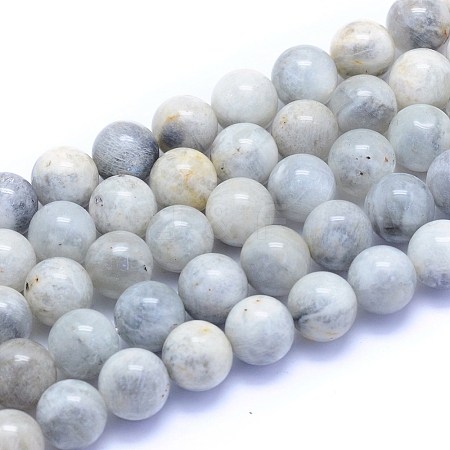 Natural Grey Moonstone Beads Strands G-I279-C01-10mm-1