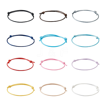 120Pcs 12 Colors Korean Waxed Polyester Cord Bracelet Making AJEW-TA0001-23-1