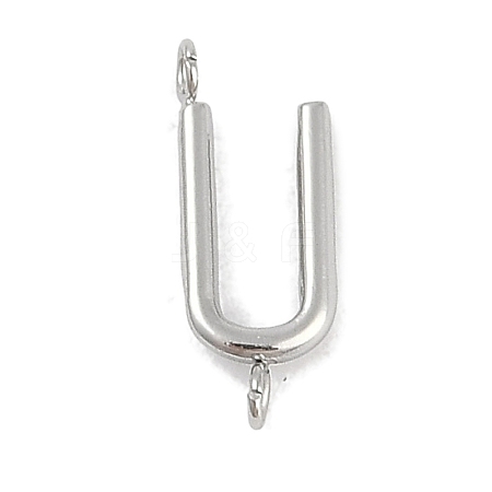 304 Stainless Steel Letter Connector Charms LS-STAS-M108-01P-21-1