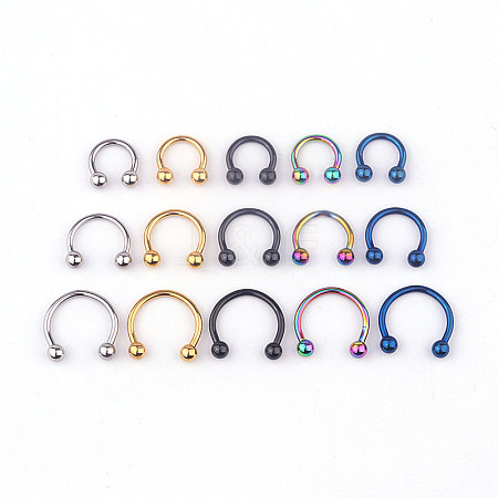 316L Surgical Stainless Steel Hoop Nose Rings for Women Men WGA64B5-15-1