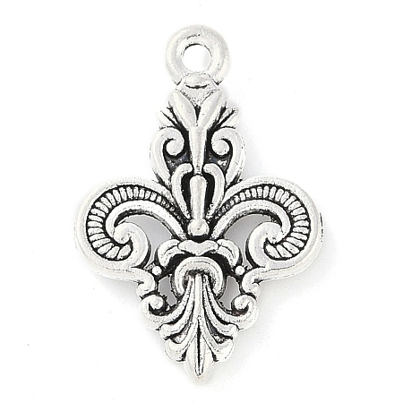 Tibetan Style Alloy Flower Pendants TIBEP-S291-22-RS-1