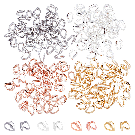 Unicraftale 160Pcs 4 Colors 304 Stainless Steel Pendant Bails STAS-UN0022-70-1