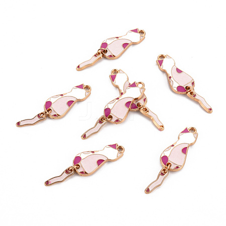 Eco-Friendly Alloy Enamel Pendants X-ENAM-T011-84A-NR-1
