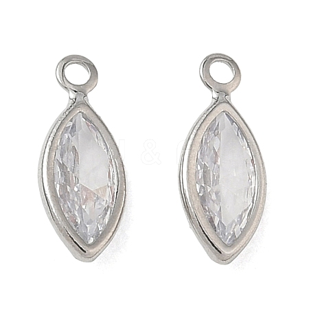 Brass Pave Cubic Zirconia Charms CU-CBABEB3-06P-03-1