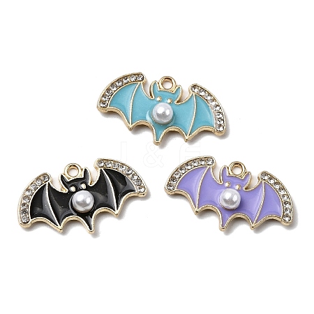Halloween Alloy Enamel Pendants FIND-D307-01G-1