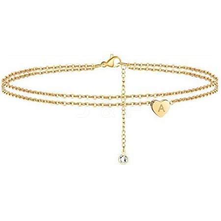 Heart Brass with Crystal Rhinestone Anklets FS-WGC43DA-18-1