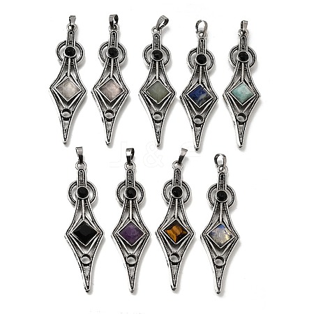 Natural & Synthetic Gemstone Big Pendants GG-CBA7610-01AS-1
