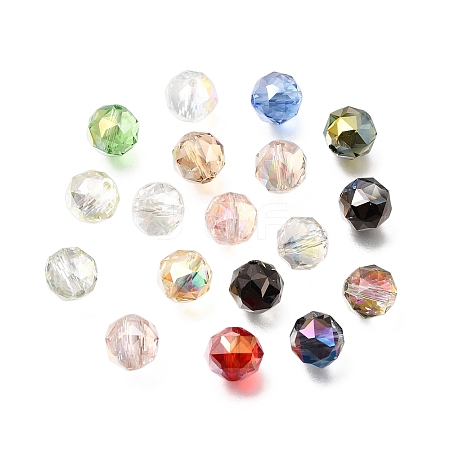 Electroplate Transparent Round Glass Beads GL-CBA6A73-01-1