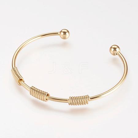 Brass Cuff Bangle BJEW-P168-B19-1