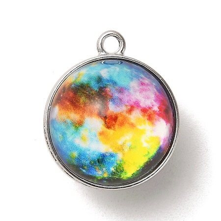 Galaxy Theme Luminous Glass Ball Pendants GLAA-D021-01P-02-1