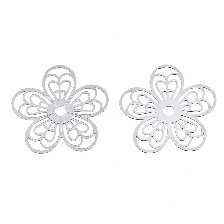 Tarnish Resistant 304 Stainless Steel Filigree Pendants STAS-R102-01P-1