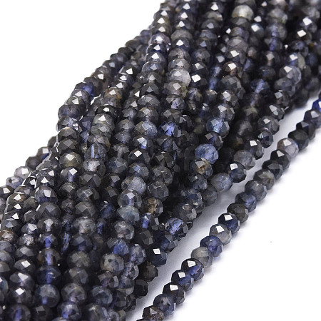 Natural Iolite Beads Strands G-E569-H13-1