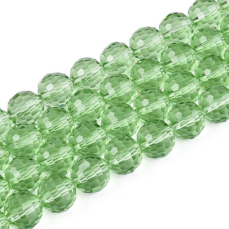 Transparent Glass Bead Strands GLAA-R095-10mm-28-1