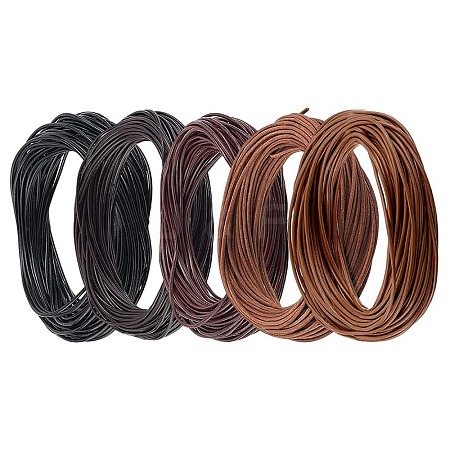 50M 5 Colors Cowhide Leather Cord WL-CL0001-09-1