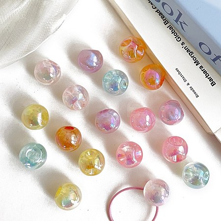 Transparent UV Plating Acrylic Beads OACR-I015-12-1