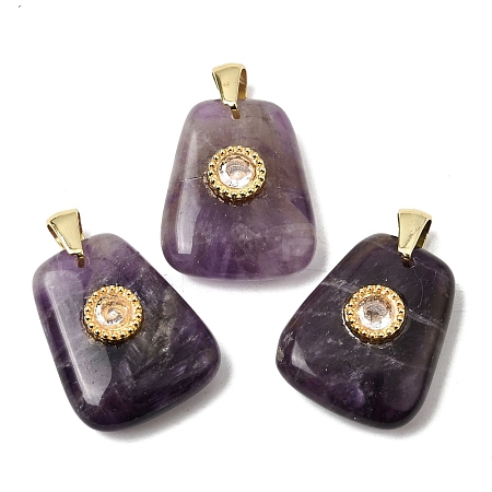 Natural Banded Amethyst Pendants G-C282-03K-1