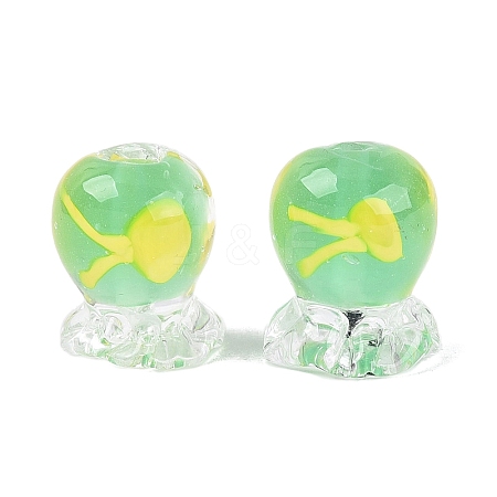 Inner Flower Handmade Lampwork Beads LAMP-Q039-13E-1