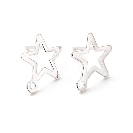 201 Stainless Steel Stud Earring Findings STAS-K241-08S-1