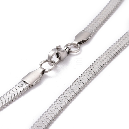 Non-Tarnish 304 Stainless Steel Snake Chains Necklaces NJEW-O058-31P-1