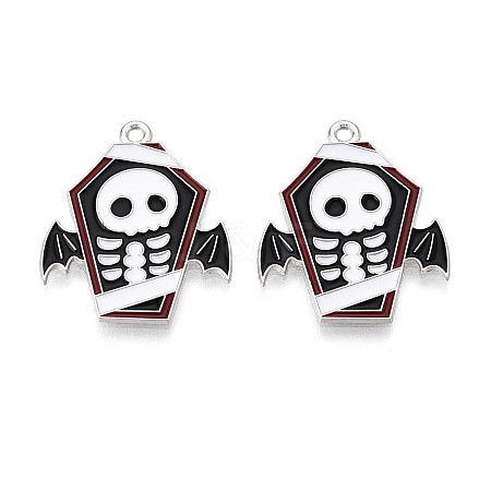 Halloween Theme Alloy and Enamel Pendants X-ENAM-T021-31D-01P-1