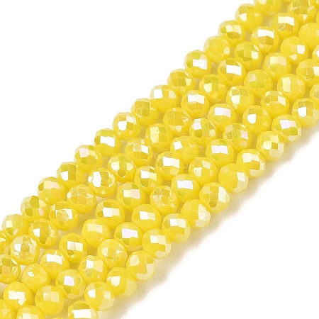 Electroplate Glass Beads Strands EGLA-A044-P3mm-B04-1