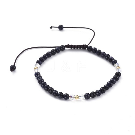 Adjustable Nylon Thread Braided Bead Bracelets BJEW-JB04667-01-1