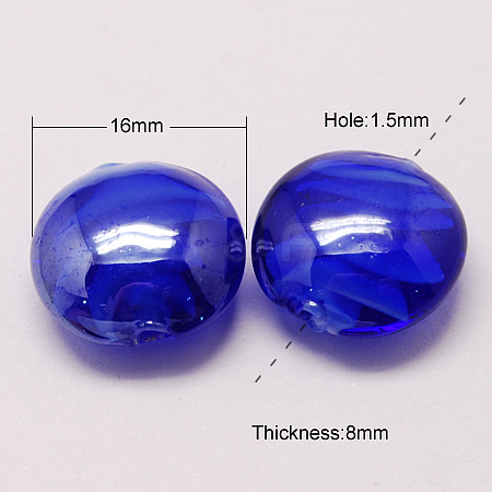 Handmade Lampwork Beads LAMP-S010-16mm-01-1