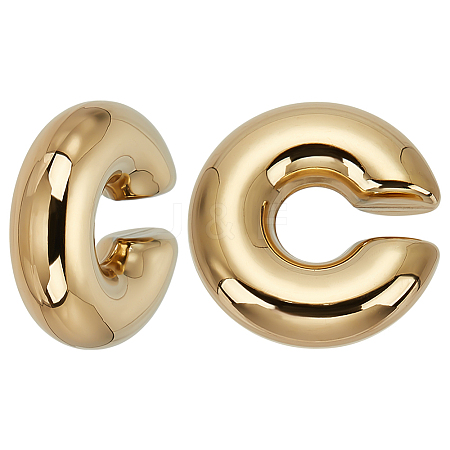 C-Shaped 304 Stainless Steel Cuff Earrings EJEW-WH0519-26G-1