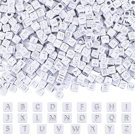 2600Pcs 26 Styles Opaque Acrylic Beads OACR-SC0002-18-1