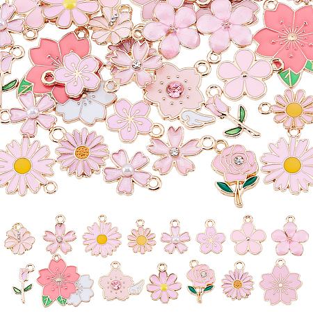 60Pcs Alloy Enamel Pendants FIND-UN0007-59-1