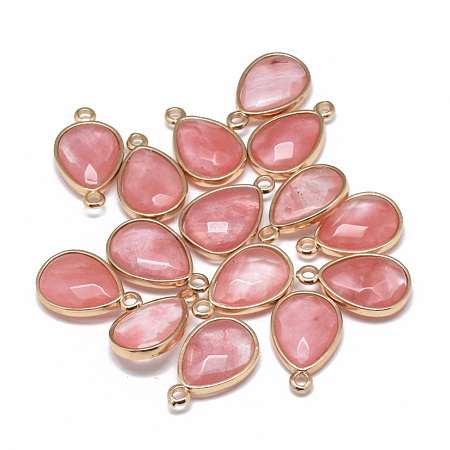 Cherry Quartz Glass Pendants X-G-T073-03L-1