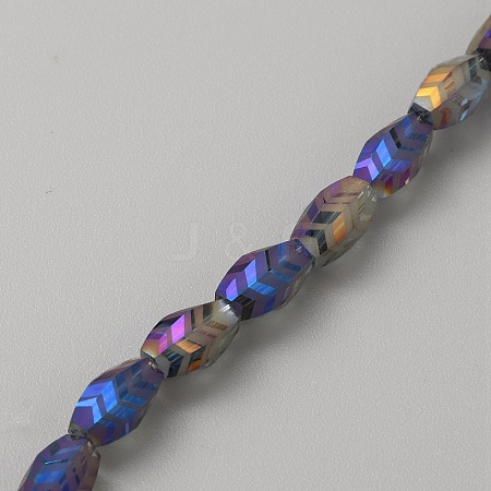 Transparent Electroplate Glass Beads EGLA-TAC0005-01F-1