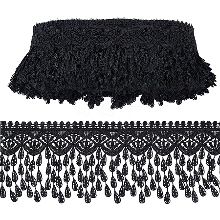 5Yards Polyester Lace Ribbon OCOR-NB0002-64B-1