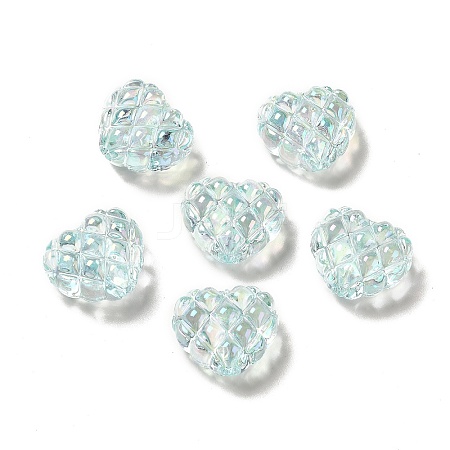 Transparent Acrylic Waffle Beads OACR-E016-01A-1