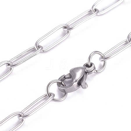 Non-Tarnish 304 Stainless Steel Paperclip Chains NJEW-G340-09P-1