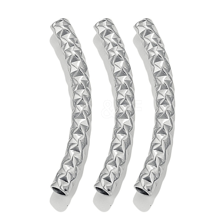 304 Stainless Steel Curved Tube Beads STAS-M071-03I-P-1