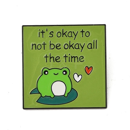 It's Okay to Not Be Okay All the Time Alloy Brooches JEWB-M046-17B-1