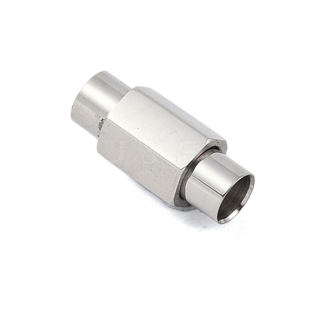 Tarnish Resistant 304 Stainless Steel Magnetic Clasps with Glue-in Ends STAS-K282-01B-P-1